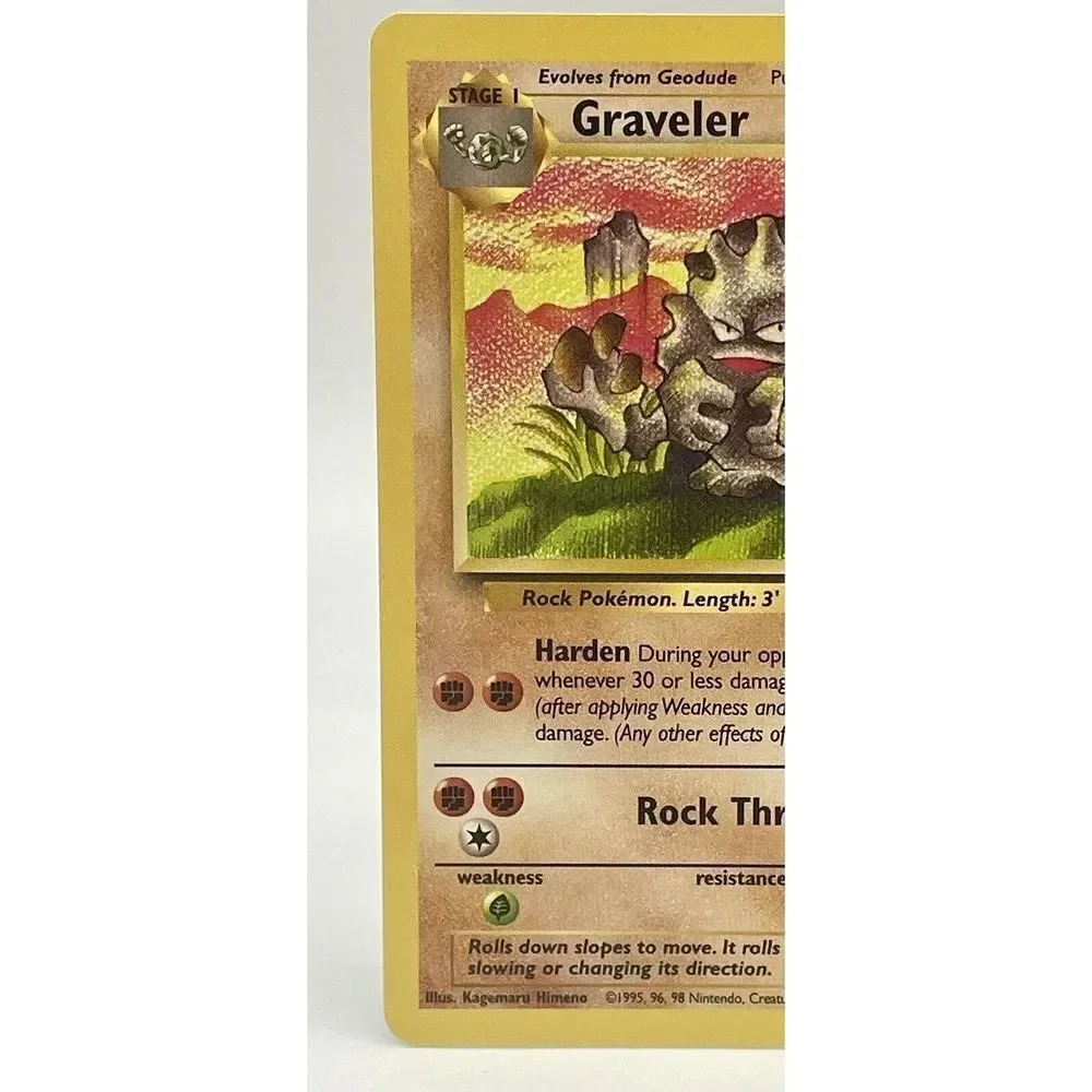 Graveler 37/62 Unlimited Fossil Pokemon Card WOTC Vintage 1999 NM - Picture 2 of 6